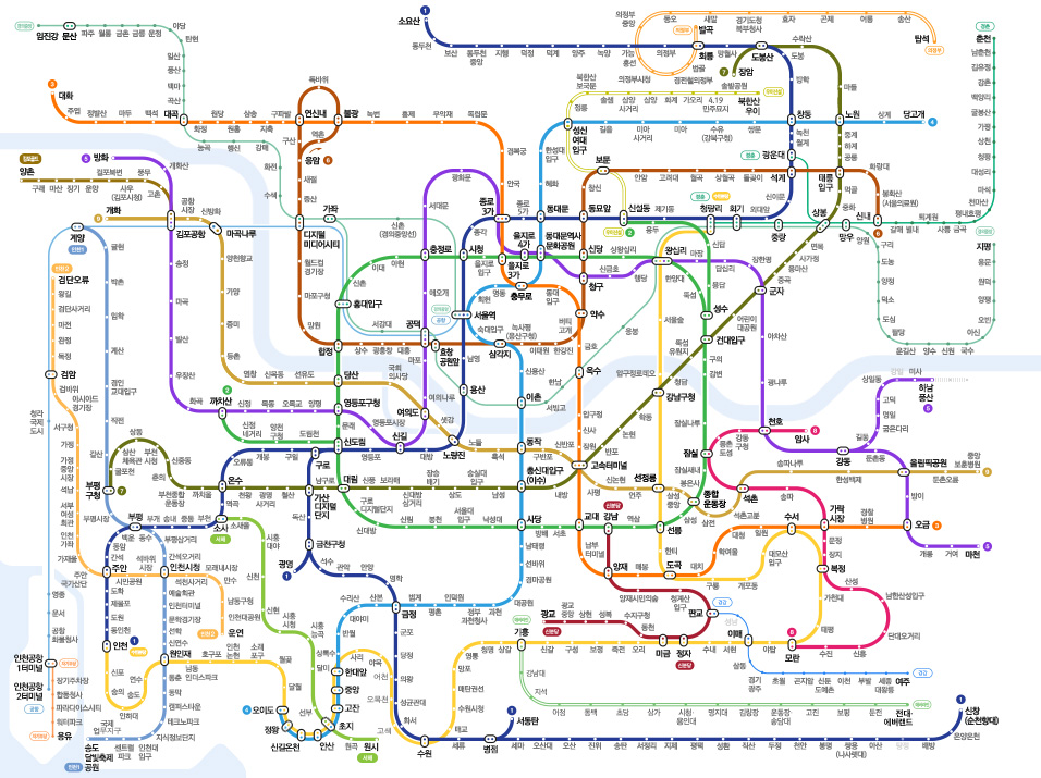 韩国地铁图
